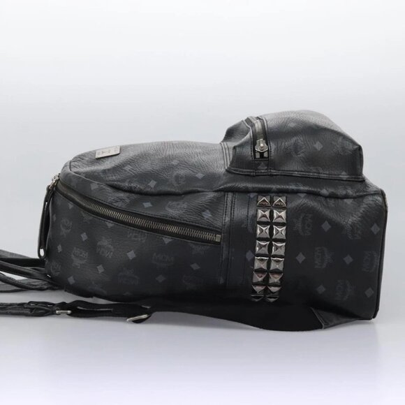 MCM Vicetos Logogram Backpack PVC Black Auth - Picture 5 of 15